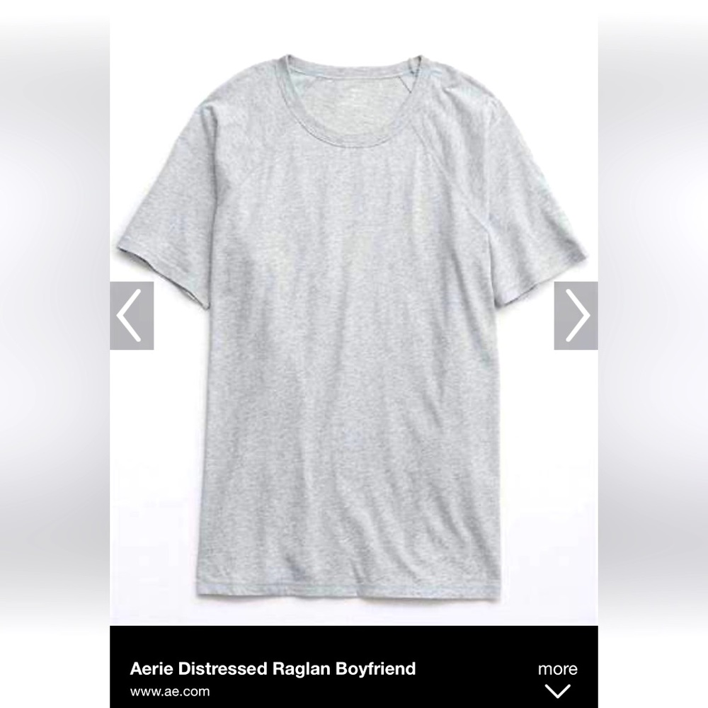 Light grey distressed boyfriend t-shirt